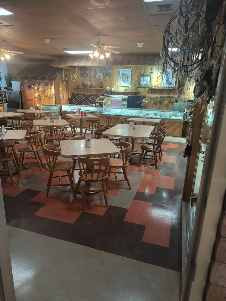 The dining room at Luchia’s Restaurant & Gifts